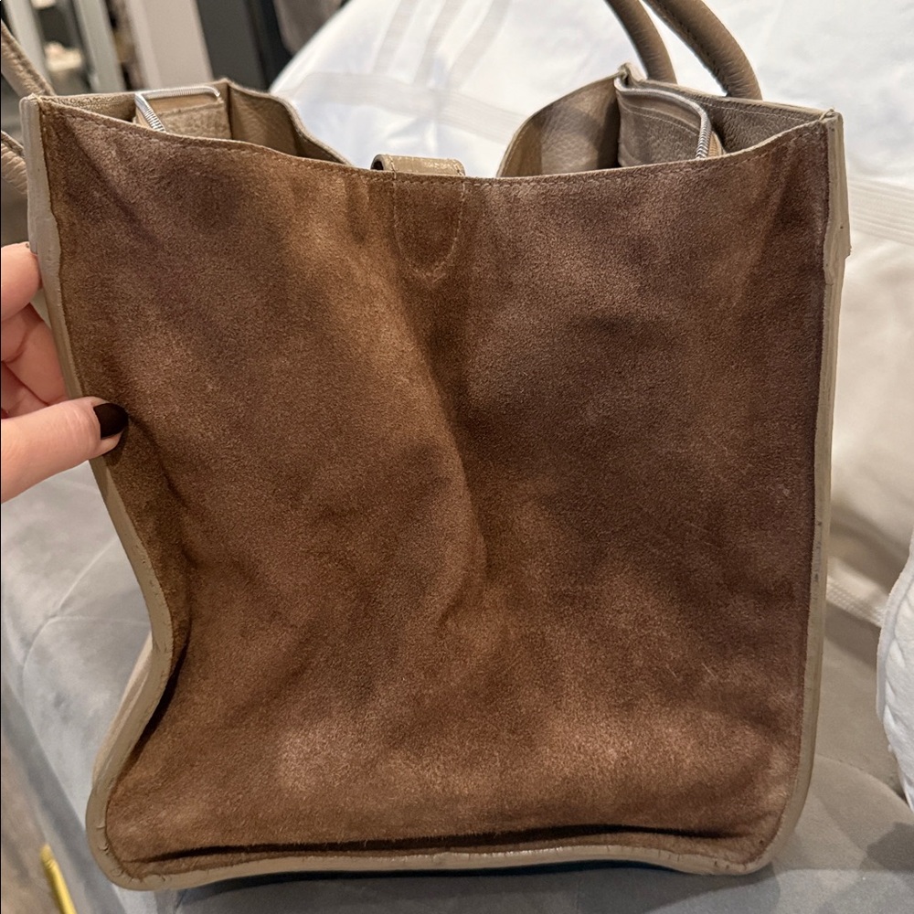 Valentino Tan Leather suede Tote - Picture 6 of 17